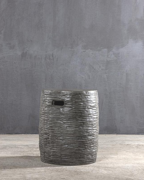GFRC Χαμηλό Σκαμπώ Τραπεζάκι από Fiberglass & Τσιμεντοκονία Aldin 38x45cm