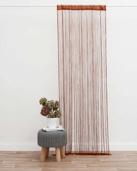 Έτοιμη Ραμμένη Κουρτίνα Κρόσσι 90x250cm Macaroni σε 5 Αποχρώσεις