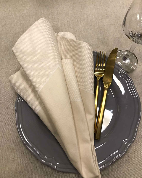 Βαμβακερή Μπεζ Πετσέτα Φαγητού Catering Ζακάρ Φάσα Gourmet 52x52cm
