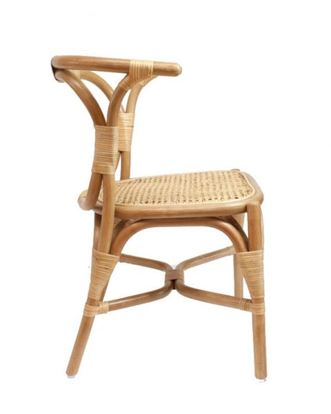 Πλεκτή Πολυθρόνα από Φυσικό Rattan & Bamboo Kaciana 81x55x57cm