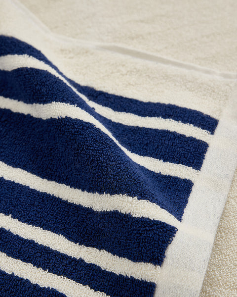 Βαμβακερή Πετσέτα με Μπλε Ρίγες Katy Stripes 650gsm