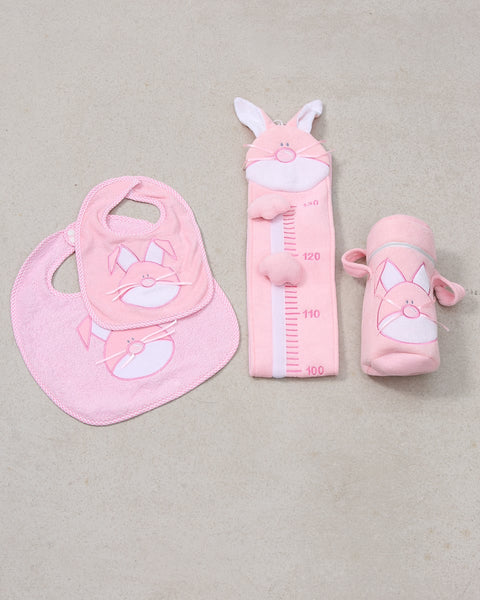 Βρεφικό Πετσετέ Σετ 4 τεμ Κέντημα Κουνελάκι Rabbit