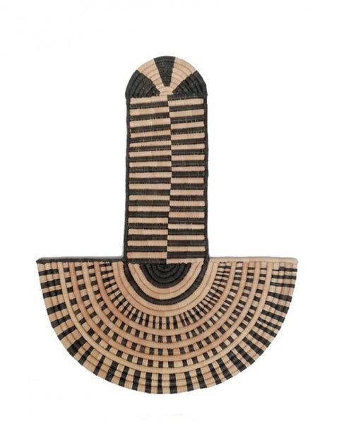 Boho Διακοσμητικό Τοίχου από Φύλλα Φοίνικα Abstract Mask Design 3 50x80cm σε 2 Αποχρώσεις