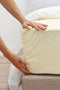 Μακό Βαμβακερό Εφαρμοστό Σεντόνι με Λάστιχο Finejersey Art-Κίτρινο-Μονή