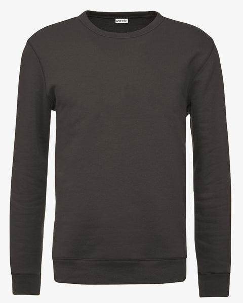 Unisex Βαμβακερό Φούτερ με Λαιμόκοψη Basic Line 5 Αποχρώσεις-Ανθρακί-X Small