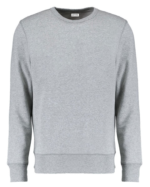 Unisex Βαμβακερό Φούτερ με Λαιμόκοψη Basic Line 5 Αποχρώσεις-Γκρι-XX Large