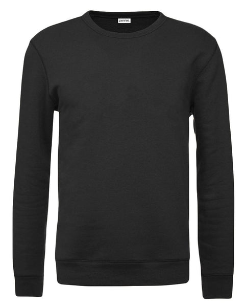 Unisex Βαμβακερό Φούτερ με Λαιμόκοψη Basic Line-Μαύρο-Small