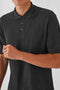 Unisex Βαμβακερή Κοντομάνικη Μπλούζα Polo Basic Line 5 Αποχρώσεις-Ανθρακί-Medium