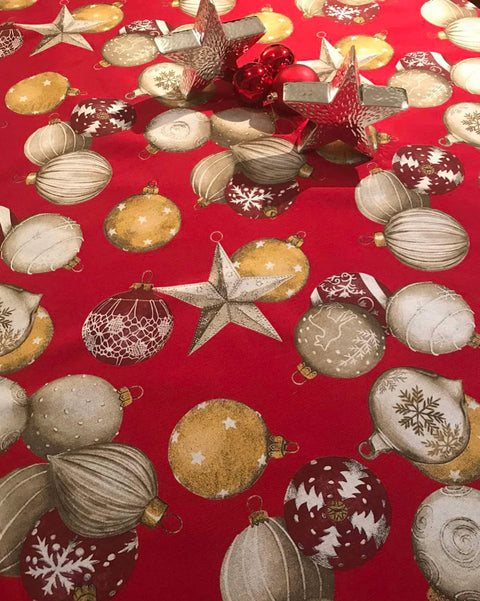 Ύφασμα Χριστουγεννιάτικο Σχέδιο  Λονέτα Christmas Trinkets Φ280cm