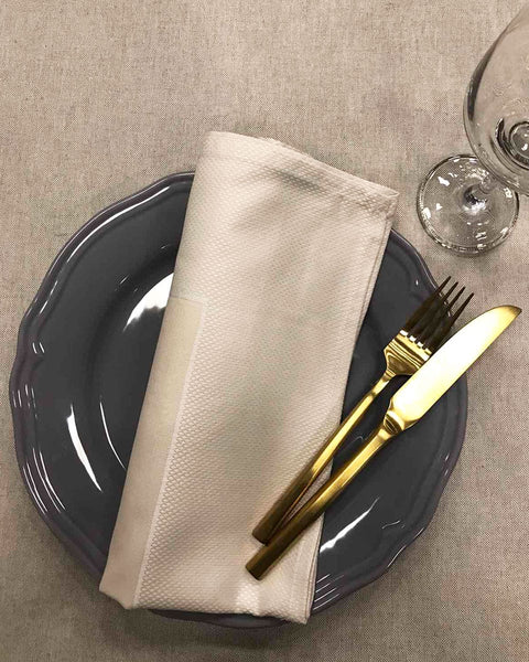Βαμβακερή Μπεζ Πετσέτα Φαγητού Catering Ζακάρ Φάσα Gourmet 52x52cm