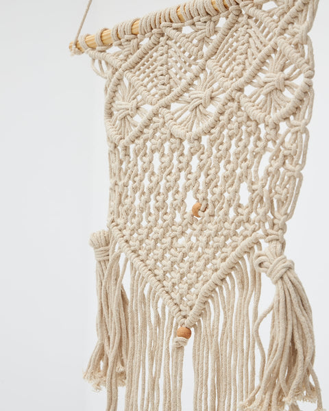 Boho Διακοσμητικό Τοίχου Macrame με Φούντες Ishara 40x70cm