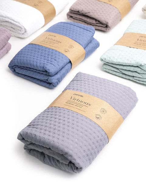 Microsilk Καπιτονέ Μονόχρωμες Oxford Ζεύγος Μαξιλαροθήκες Virtuous σε 8 Αποχρώσεις 50x70+5cm