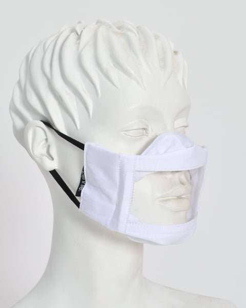 Μάσκα #Smile Ανεμπόδιστης Επικοινωνίας 22x17cm-Άσπρο