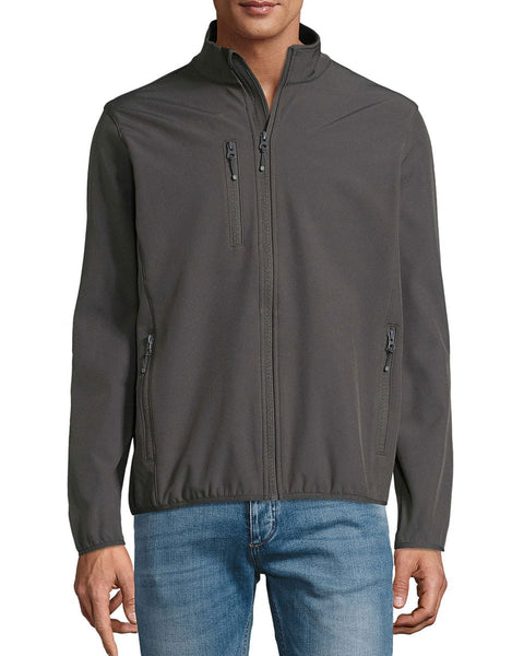 Ανδρικό Αδιάβροχο Μπουφάν 3 Τσέπες Softshell Basic Line σε 6 Αποχρώσεις-Ανθρακί-Medium