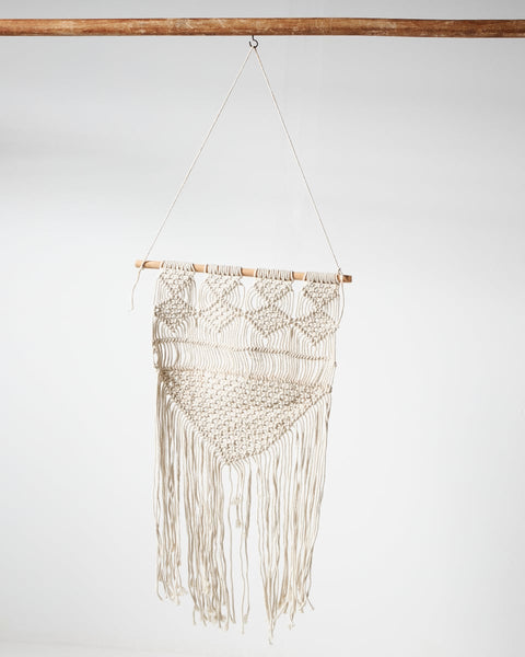 Boho Διακοσμητικό Τοίχου Macrame με Κρόσσια Navi 40x70cm