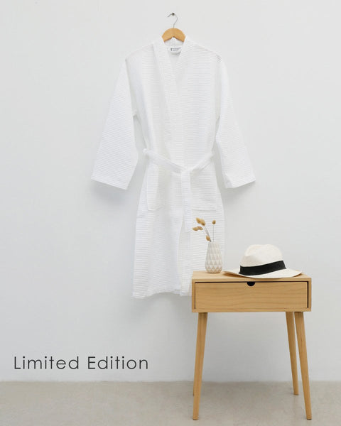 3D Πικέ Pima Cotton Waffle Unisex Μπουρνούζι Κιμονό Oliver 280gsm σε 2 Μεγέθη