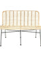 Διθέσιος Καναπές απο Φυσικό Rattan Pilar 66x110x85cm