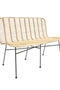 Διθέσιος Καναπές απο Φυσικό Rattan Pilar 66x110x85cm