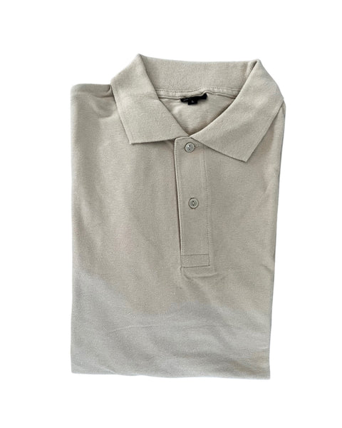 Unisex Βαμβακερή Κοντομάνικη Μπλούζα Polo Basic Line 5 Αποχρώσεις-Μπεζ-X Large