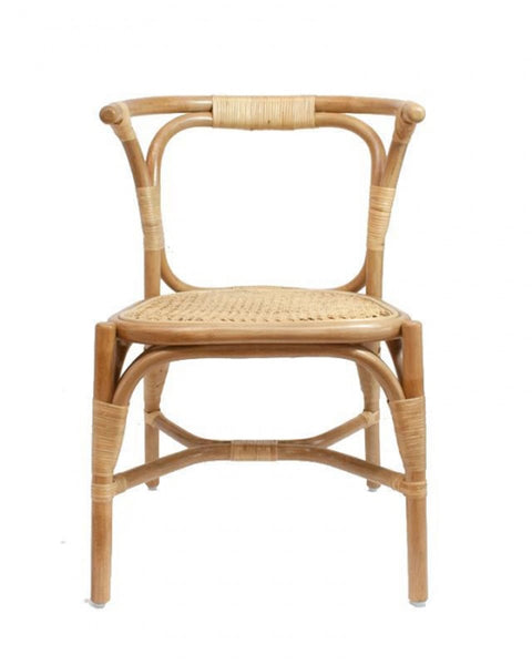 Πλεκτή Πολυθρόνα από Φυσικό Rattan & Bamboo Kaciana 81x55x57cm