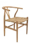 Πολυθρόνα Από Teak με Φυσική Ψάθα Agathe 46x45x90cm