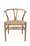 Πολυθρόνα Από Teak με Φυσική Ψάθα Agathe 46x45x90cm