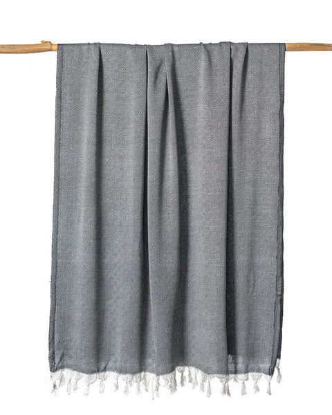 Φουλάρι Scarf Sarong Από Bamboo με Κρόσσια Relaxation 100x190cm