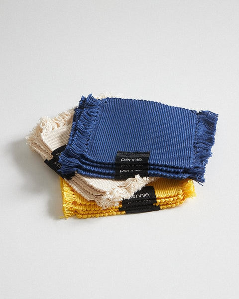 Βαμβακερό Σουβέρ με Κρόσσια Serrell 10x10cm σε 3 Αποχρώσεις