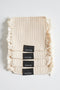 Βαμβακερό Σουβέρ με Κρόσσι Serrell 10x10cm-Εκρού