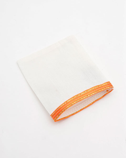 Υφαντή Θήκη Σαπουνιού με Πορτοκαλί Ρέλι Sponge 8.5x10cm