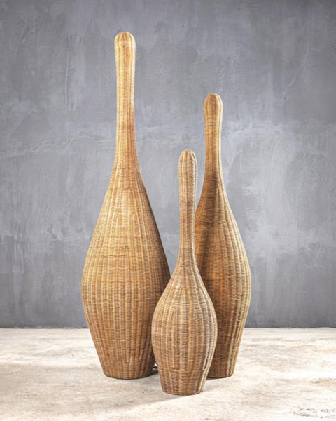 Rattan Μεσαίο Επιδαπέδιο Φωτιστικό Sugarra 150cm