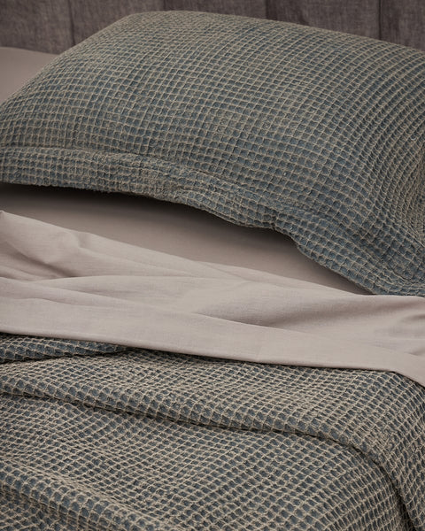 3D Βαμβακερή Stonewashed Μαύρη- Γκρι Oxford Μαξιλαροθήκη Taline