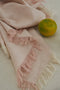 Μονόχρωμη Cottonlinen Πετσέτα Φαγητού με Κρόσσι Tomar 53x53cm-Πούδρα