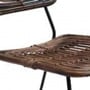 Καρέκλα απο Φυσικό Rattan & Μέταλλο Kato 85x53x54.5cm